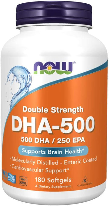 Now Foods Supplements, Dha-500 With 250 Epa, Molecularly Distilled, Supports Brain Health