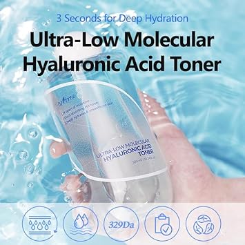 Isntree Ultra-Low Molecular Hyaluronic Acid Toner 300Ml, 10.14 Fl.Oz | Quick Absorbing | Deep Hydration & Skin Smoothing | Korean Skincare | Vegan Skincare