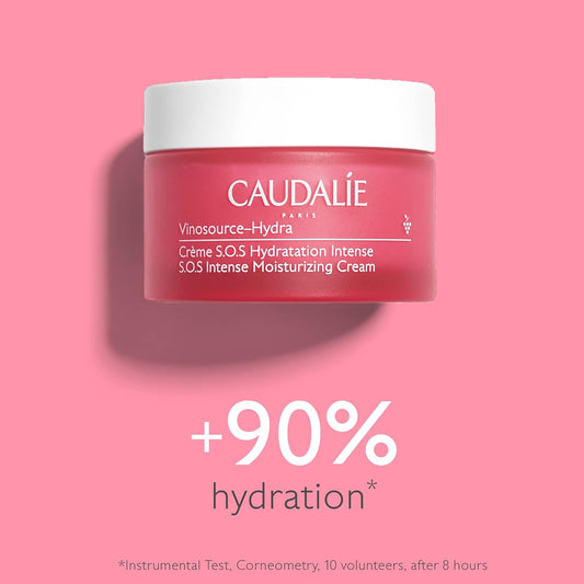 Caudalie Vinosource S.O.S Intense Hydration Moisturizer, antioxidant and deeply hydrating, suitable for sensitive skin 1.7 oz. (Full size)