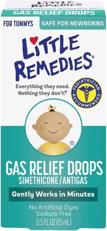 Little Remedies Gas Relief Drops for Tummy's, Natural Berry, 0.5 oz