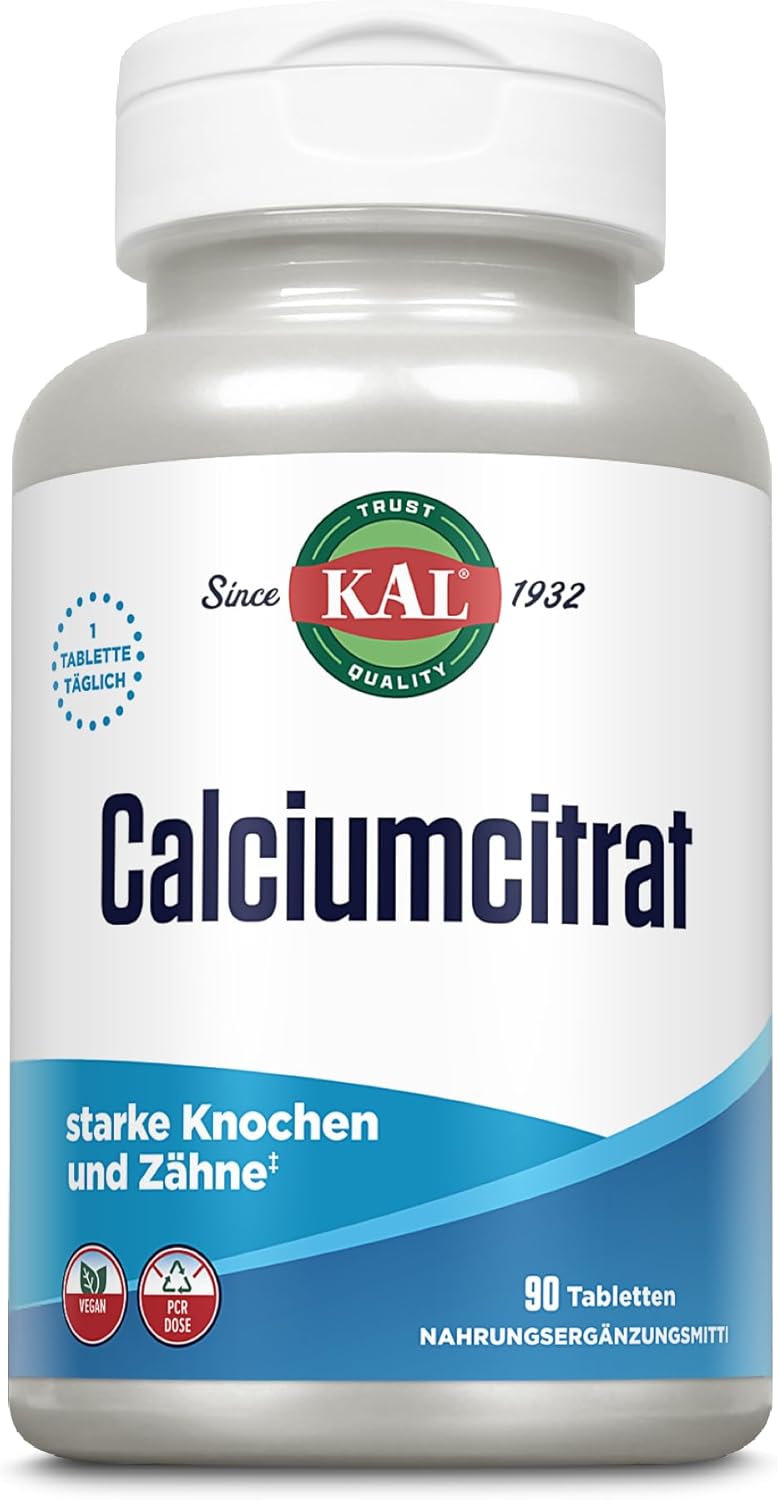 Kal Calcium Citrate, 1000 Mg, 90 Tabs