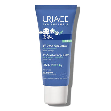 Uriage Baby Face Moisturizing Cream With Organic Edelweiss & Shea Butter | Hydrates & Prevents Dryness, Fast-Absorbing & Non-Sticky, 97% Ingredients Of Natural Origin, 40 Ml