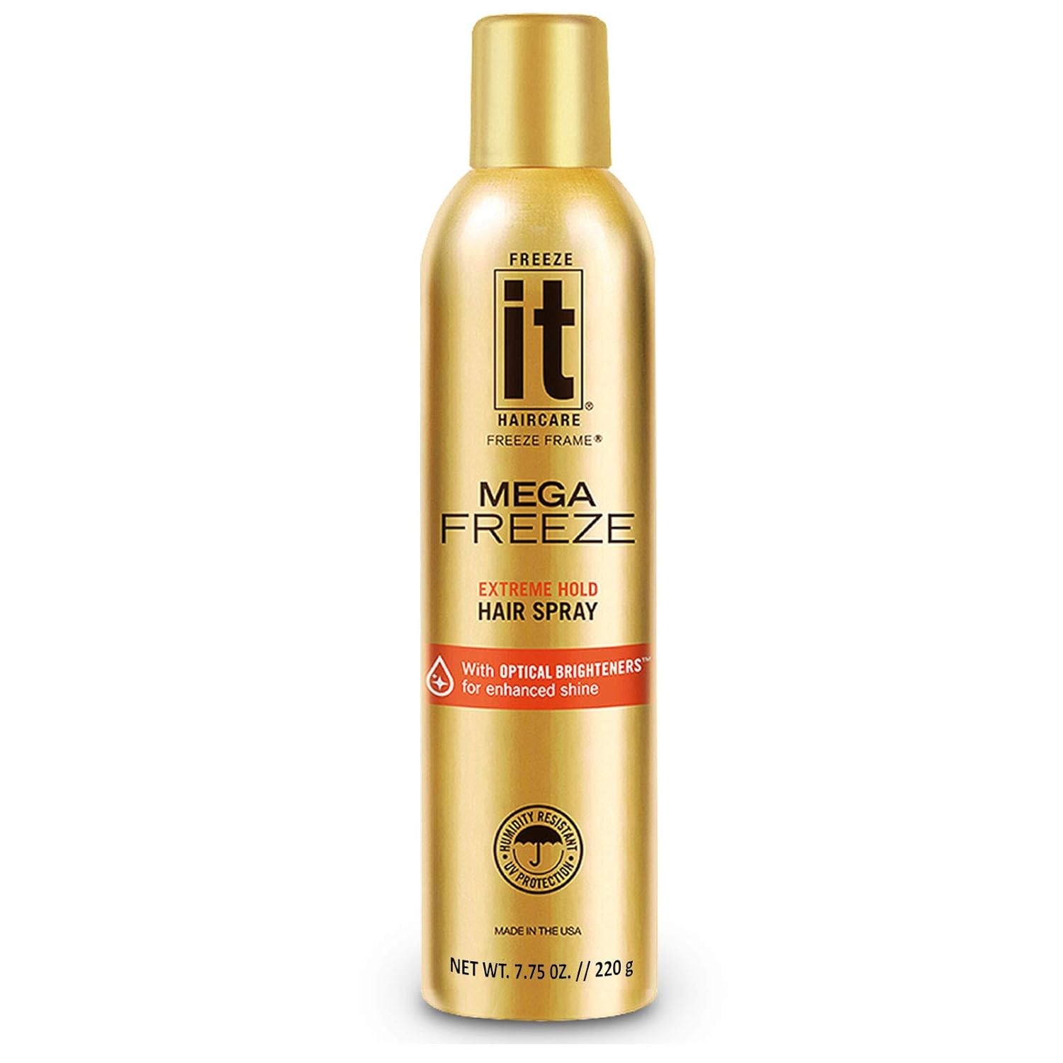 It Haircare Mega Freeze Extreme Hold Hair Spray | 7.75 Oz. | Vitamin B5 & Hydrolyzed Wheat Protein | Humidity Resistant | Optical Brighteners For Enhanced Shine | 24 Hour Hold Fast-Dry : Beauty & Personal Care