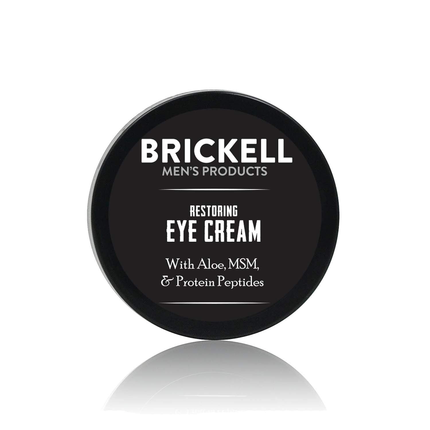 Brickell Men'S Restoring Under Eye Cream For Men, Natural And Organic Anti Aging Eye Balm To Reduce Puffiness, Wrinkles, Dark Circles, Crows Feet And Under Eye Bags, 0.5 Ounce, Unscented