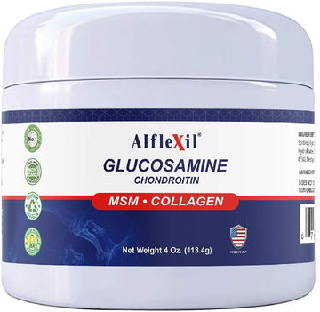 Glucosamine & Chondroitin Cream with MSM & Collagen | Natural Cream for Men & Women | Soothe Joint, Bone & Muscle Pains, Improve Mobility, Relieve Discomfort & Speed Up Healing - 4 Oz