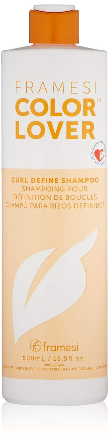 Framesi Color Lover Curl Define Shampoo, Shampoo For Curly Hair With Quinoa And Aloe Vera, Color Treated Hair