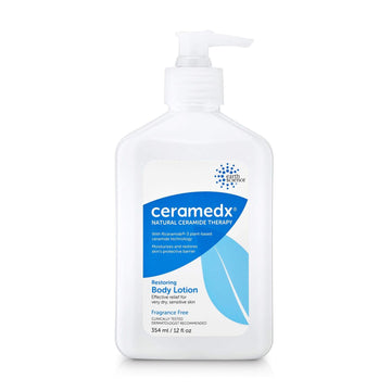 Ceramedx - Restoring Body Lotion | Natural Ceramide Lotion For Dry, Sensitive Skin | Cruelty Free, Vegan & Fragrance Free | 12 Fl Oz