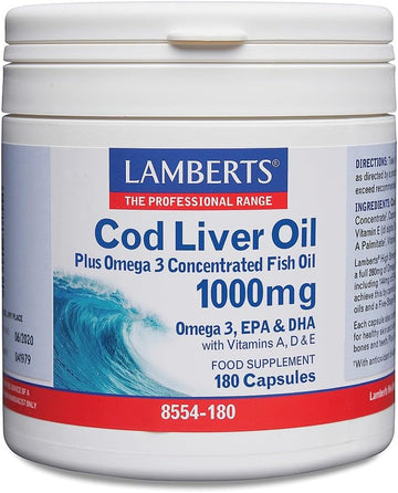 Title: Lamberts Cod Liver Oil 1000Mg Capsules, 180 Count