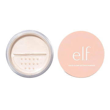 E.L.F. Halo Glow Soft Focus Setting Powder, Silky Powder For Creating Without Shine, Smooths Pores & Lines, Light Pink