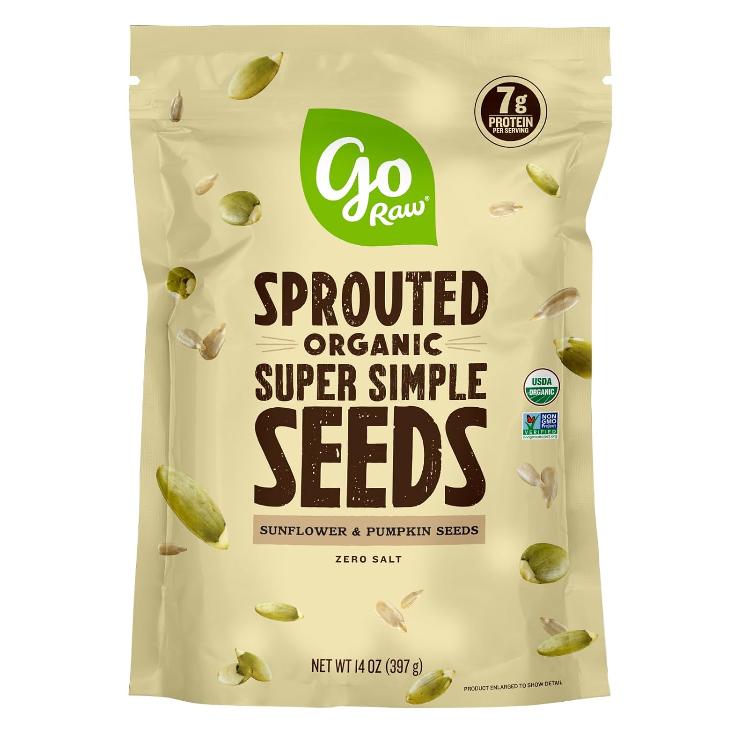 Go Raw , Sprouted Pumpkin And Sunflower Seed Mix| Keto | Vegan | Gluten Free Snacks | Organic | Superfood (Packaging May Vary), 14 Oz(Single) (71450-64157), .0 Oz, Unsalted Mix 1 Pound 16.0 Ounce