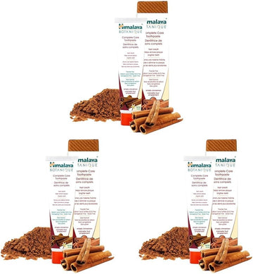 Ecocert Cosmos Natural Certified Himalaya Botanique Complete Care Herbal Toothpaste Cinnamon Flavor, Fights Plaque, Freshens Breath, Fluoride Free, Gluten & Sls Free, 75 Ml (Pack Of 4)