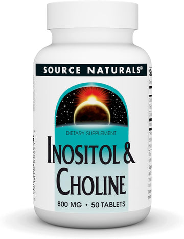 Source Naturals Inositol & Choline 800 Mg Supports Healthy Nerve Function - 50 Tablets