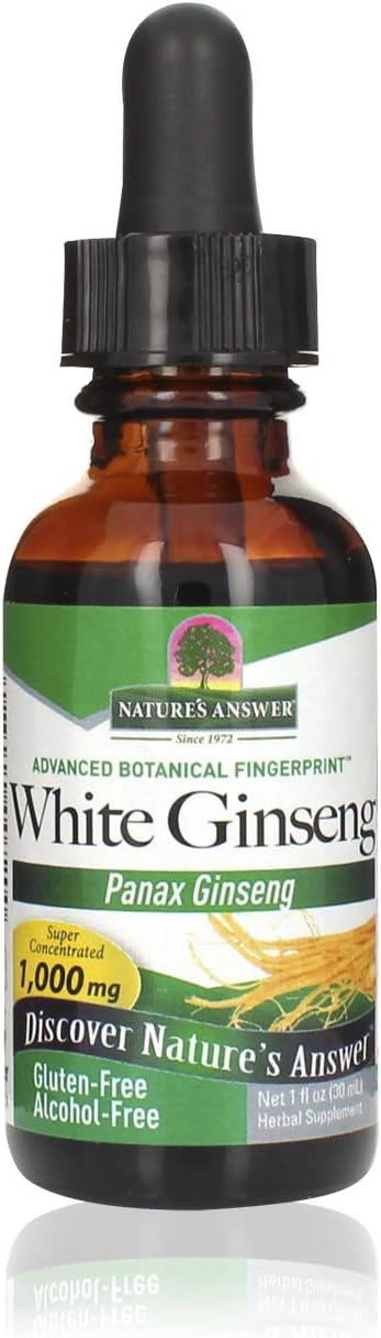 Nature'S Answer White Ginseng Root Alcohol Free 1 Fluid Ounce | Immune Support | Promotes Cognitive Function | Mental Clarity And Focus