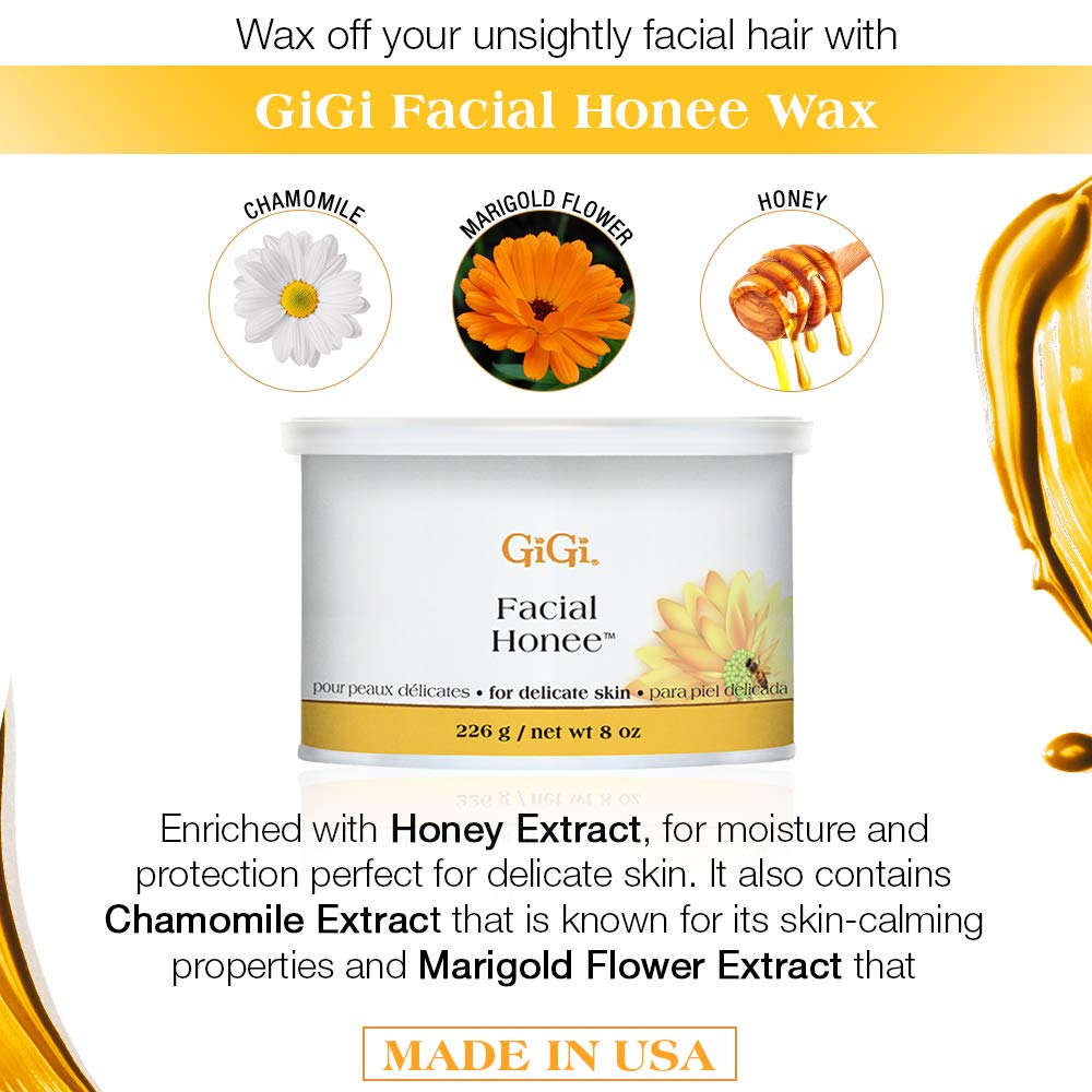 GiGi Facial Honee Wax 226g/8oz : Hair Waxing Skin Cleansers : Beauty & Personal Care