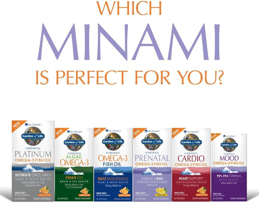 Garden of Life Minami Natural Prenatal DHA Omega 3 Fish Oil Supplement