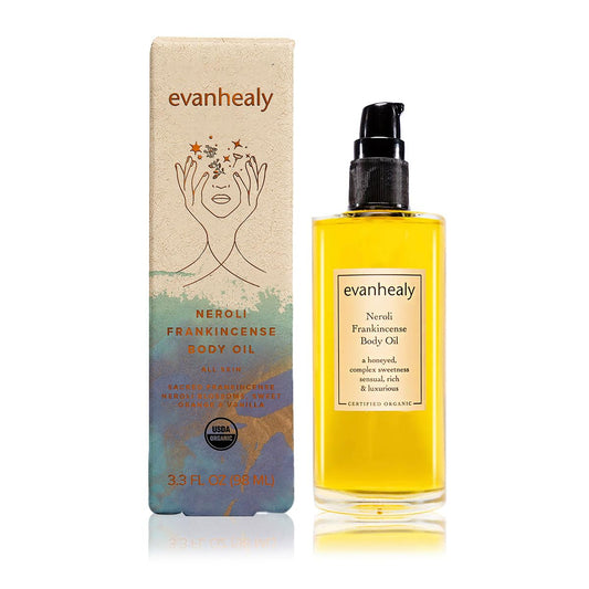 Evanhealy Neroli Frankincense Body Oil | Organic Body Care With Silky Blend Of Plant Oils To Soften & Moisturize All Skin | Frankincense Oil For Face