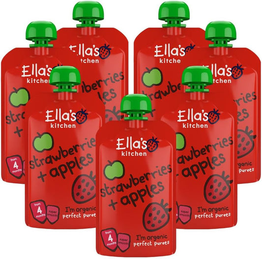 Ella'S Kitchen Stage 1 From 4 Months Organic Broccoli, Pear And Peas 120 G (Pack Of 7)