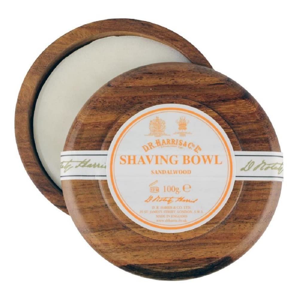 D.R. Harris & Co. Marlborough Beechwood Shaving Bowl (100G) And Shaving Brush, Shaving Gift Set : Beauty & Personal Care
