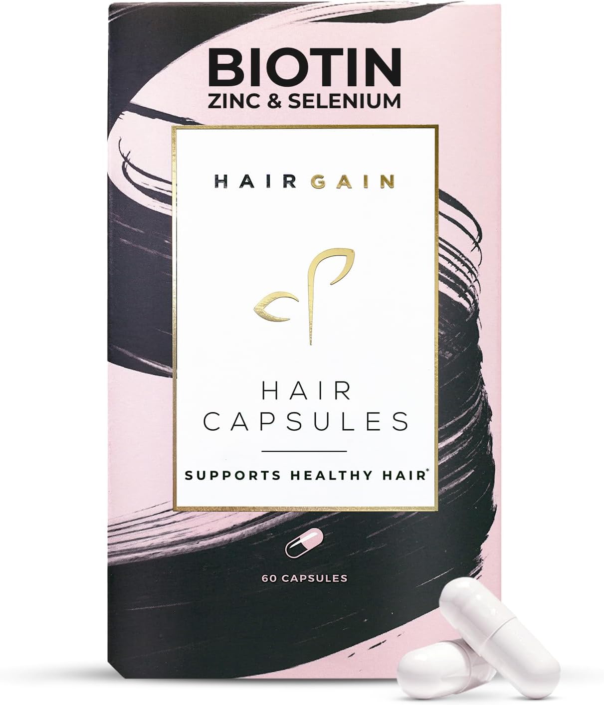 Hair Gain Biotin Supplement For Hair Growth | Promotes Fuller, Thicker Hair Growth With Enhanced Vitamins Complex | Hair, Skin & Nails Support For Women | Vegan Capsules - 3 Months Supply