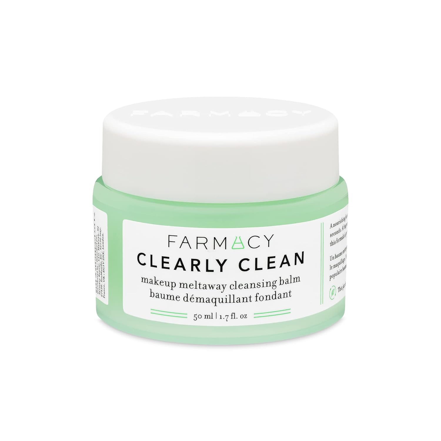 Farmacy Makeup Remover Cleansing Balm - Clearly Clean Fragrance-Free Makeup Melting Balm - Great Balm Cleanser for Sensitive Skin (50ml)