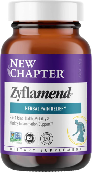 New Chapter Zyflamend™ Multi-Herbal Pain Reliever+ Joint Supplement, 10-In-1 Superfood Blend With Ginger & Turmeric For Healthy Inflammation Response & Herbal Pain Relief+, 120 Count