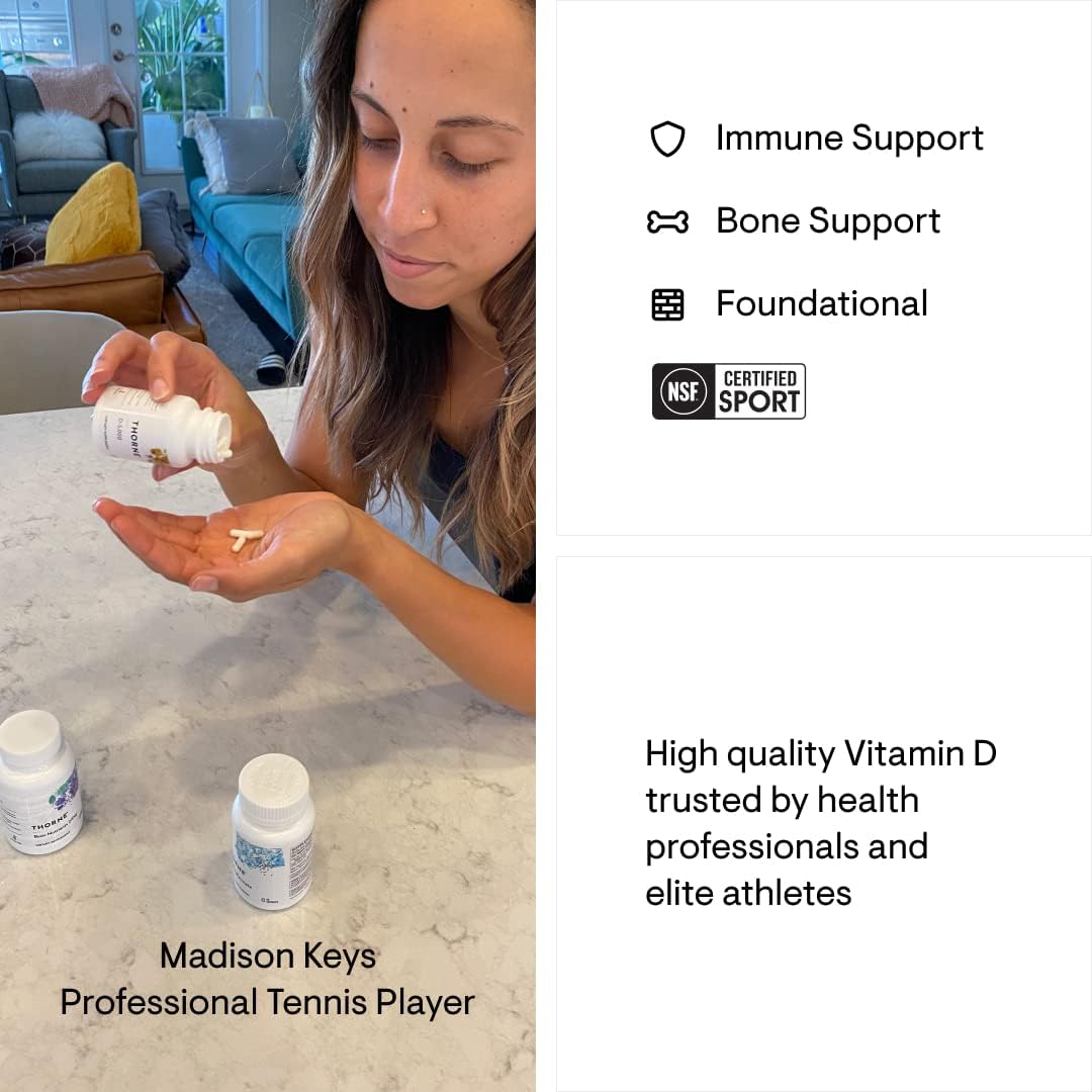 Thorne Magnesium Citramate & Vitamin D-5000 Duo - Heart, Bones, Muscles - 60 To 90 Servings