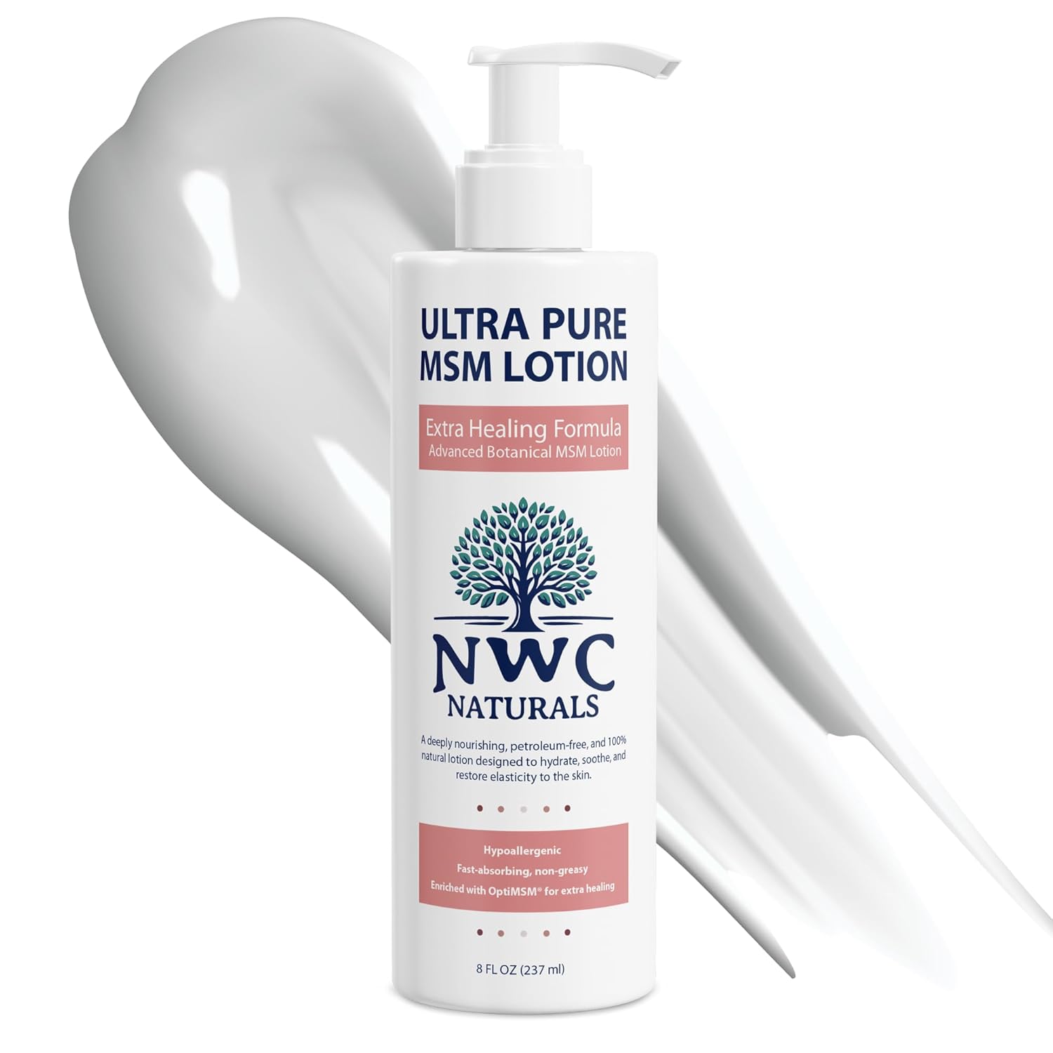Nwc Naturals Ultrapure Msm Lotion All Natural Hypoallergenic Extrahealing Nourishing Body Lotion By, 8 Fl Ounces