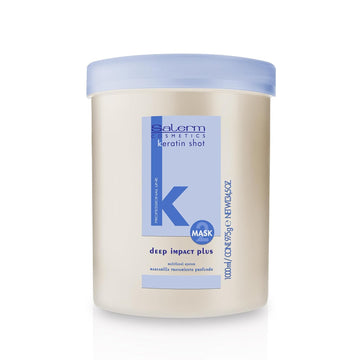 Salerm - Hydrating Hair Mask - Deep Impact Plus - 1000 Ml - Deep Hair Hydration - For Use After Keratin Shot + Keramix Treatment - Smooth And Straight Hair