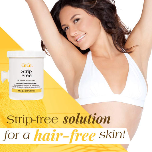 Gigi Strip Free Microwave Formula Hair Removal Wax, 8 Oz