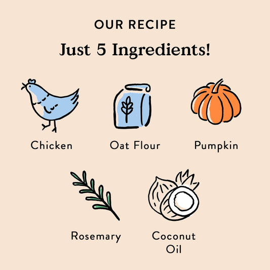 Bocce'S Bakery Oven Baked Chicken Recipe Treats For Dogs, Wheat-Free Dog Treats, Made With Real Ingredients, Baked In The Usa, All-Natural Chicken, Pumpkin & Rosemary Biscuits, 14 Oz