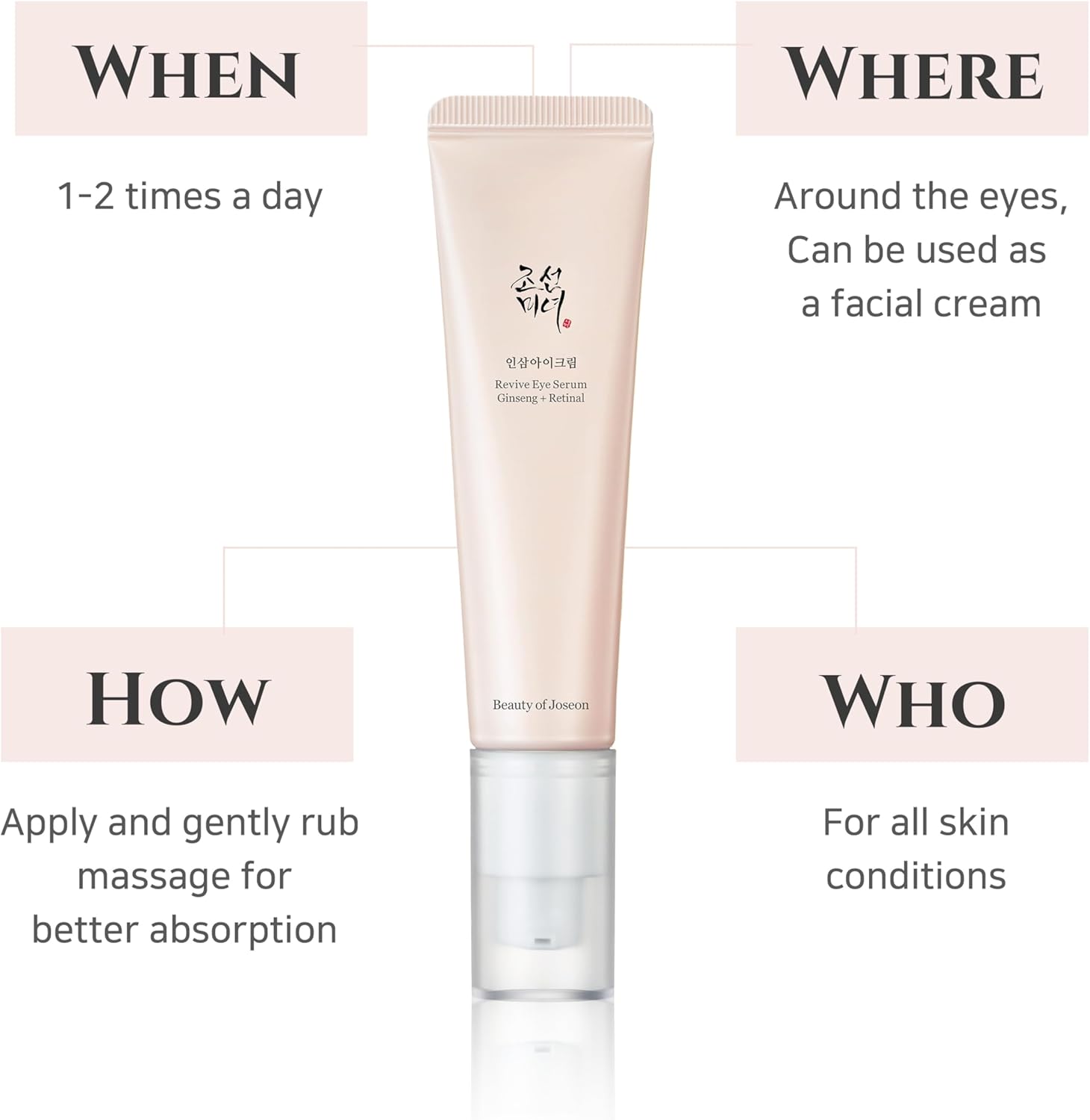 Beauty of Joseon Revive eye serum : Ginseng + Retinal, 30ml, 1fl.oz. : Amazon.co.uk: Beauty