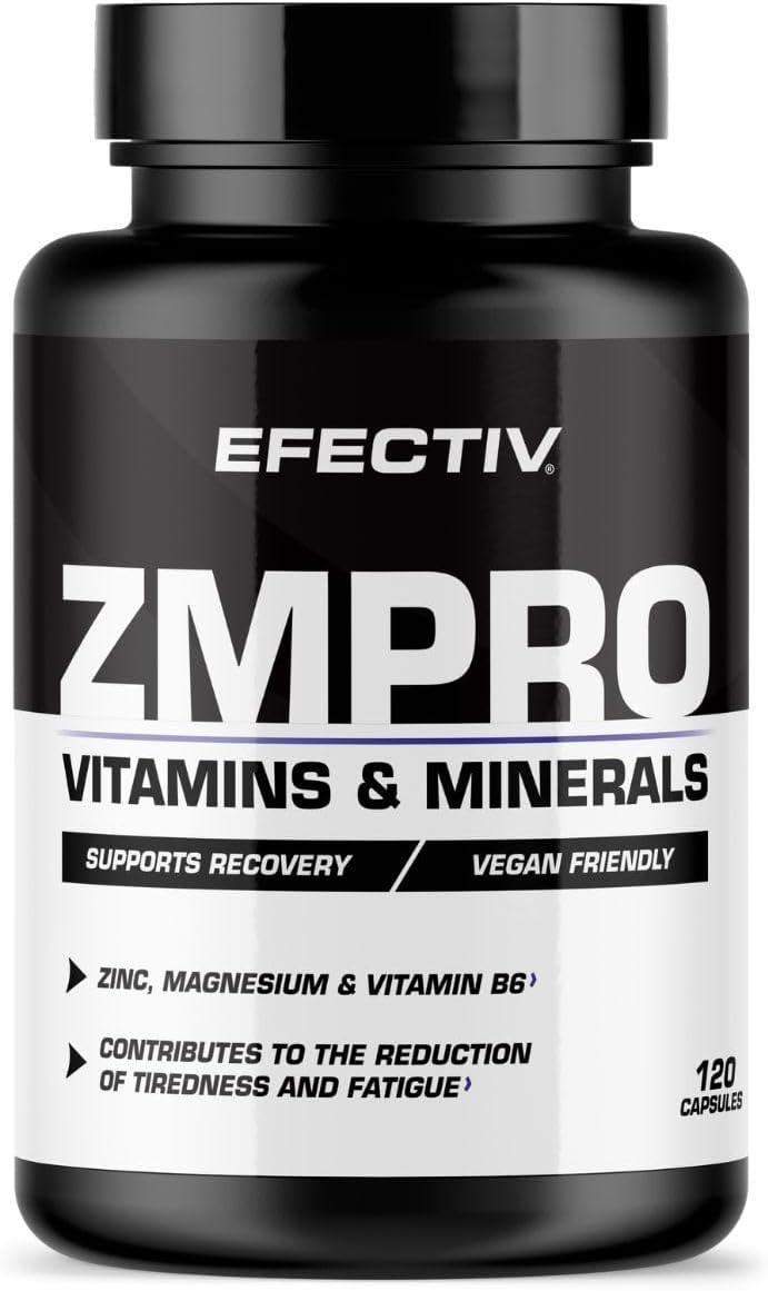 Efectiv Sports ZM PRO | Blend of Zinc, Magnesium and Vitamin B6 | Supports and Maintains Testosterone Levels | Reduces Tiredness and Fatigue | 30 Servings | 120 Capsules : Amazon.co.uk: Health & Personal Care