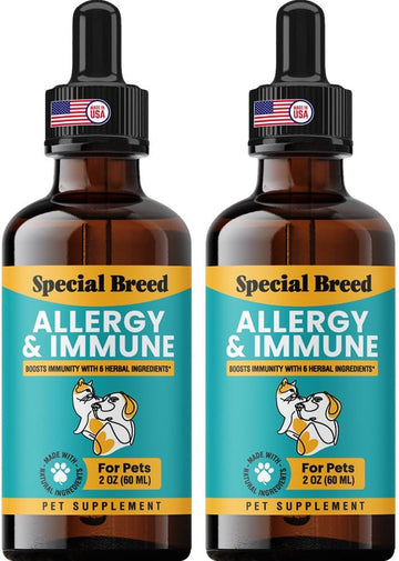 Special Breed Allergy & Immune With Elderberry, Allergy Relief For Cats And Dogs, Anti Itch Treatment, Relief For Pet Allergies, Immune Support For Cat Or Dog, 2 Oz - (2 Pack)