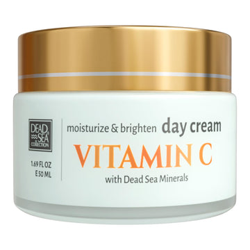 Dead Sea Collection Day Cream For Face With Vitamin C And Dead Sea Minerals - Nourishing Skin Care Moisturizer To Reduce Wrinkles (1.69 Fl. Oz)