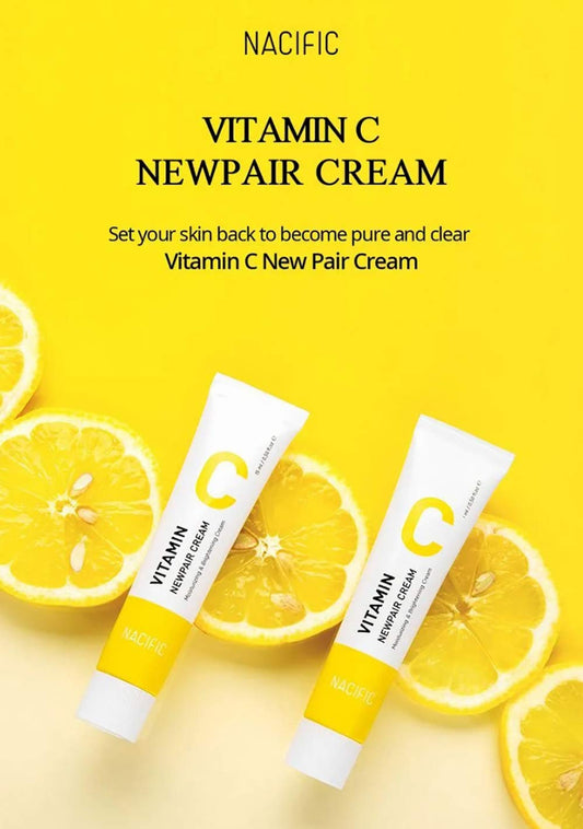 Nacific Vitamin C Newpair Cream 0.5Fl.Oz 15Ml Repair Daily Moisturizer For Dry Skin Acne-Prone Sensitive Skin Radiance Skin'S Moisture Barrier Korean Skincare For All Skin Types