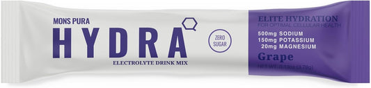 Mons Pura Hydra Grape Electrolyte Drink Mix - 30 Count