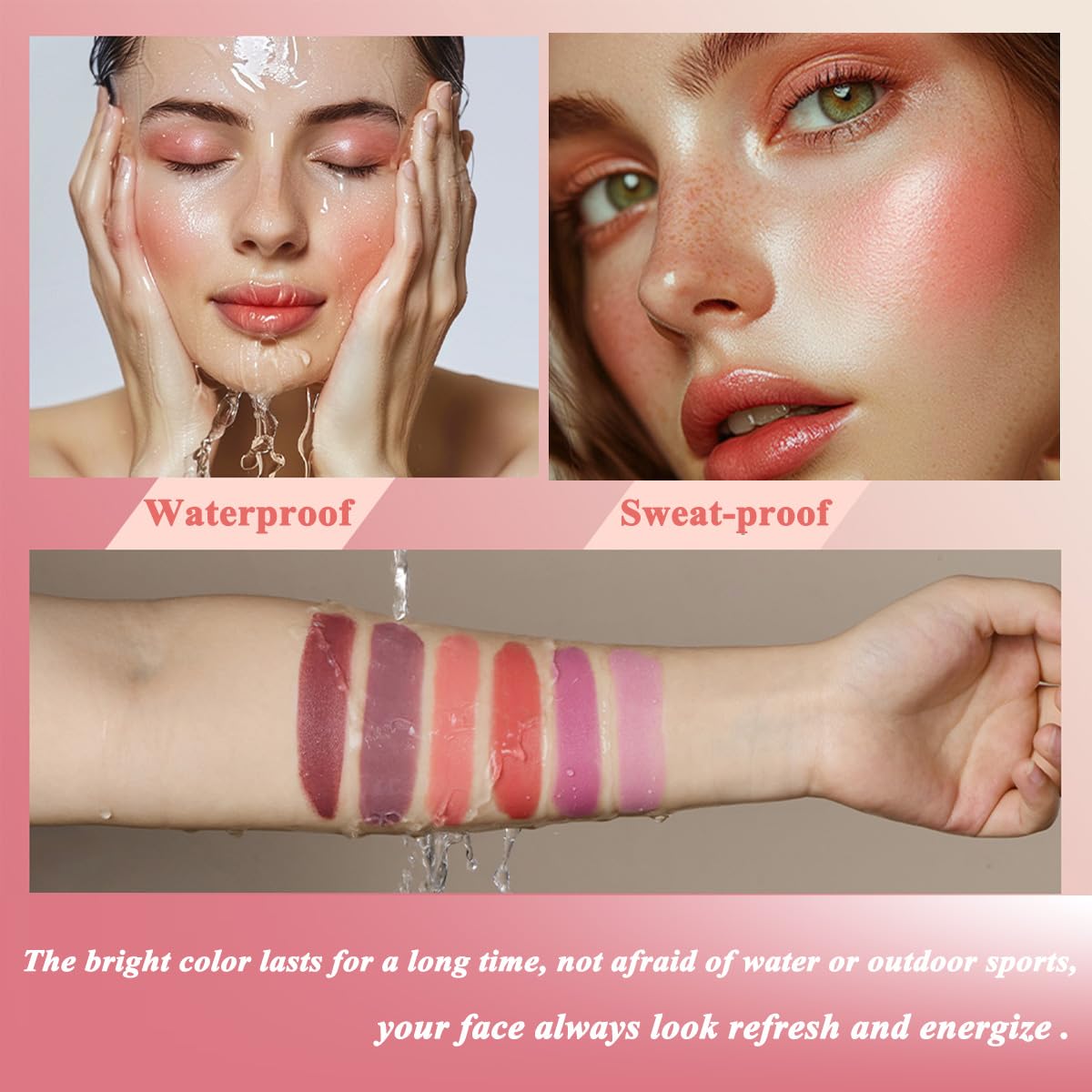 Cream Blush Stick, Natural-Looking Matte Finish Makeup Blush Stick, Hydrating Long Lasting Lightweight Blendable Blush For Cheeks (#5 Soft Mauve, 1 Pc) : Beauty & Personal Care