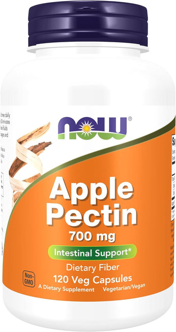 Now Foods Supplements, Apple Pectin 700 Mg, Dietary Fiber, Intestinal Support*, 120 Veg Capsules