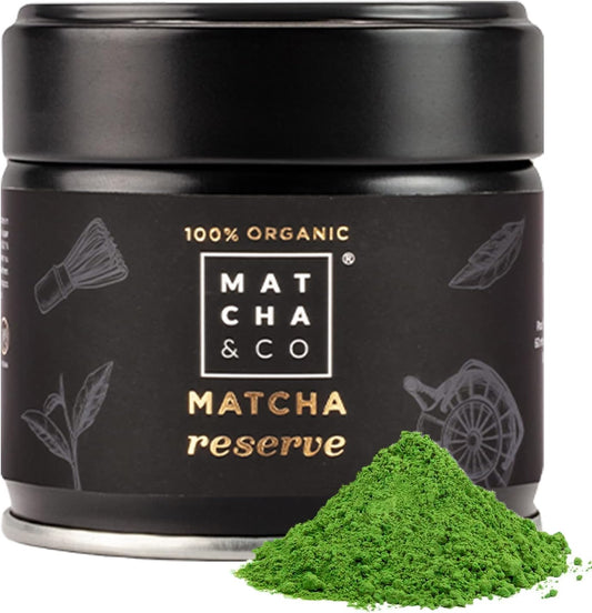 Matcha Reserve 100% Organic Tea 30G [Ceremonial Reserve Grade]. Organic Green Tea Powder From Japan. Organic Ceremonial Grade Matcha Tea. Matcha Reserve Green Tea 100% Natural