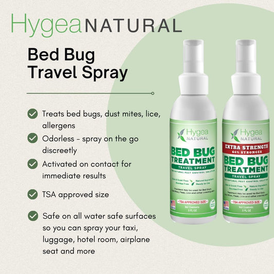 Bed Bug Travel Spray 3Oz (3 Pack) + Bed Bug Refill 128Oz Bundle - Stain And Scent Free, Safe For Children And Pets