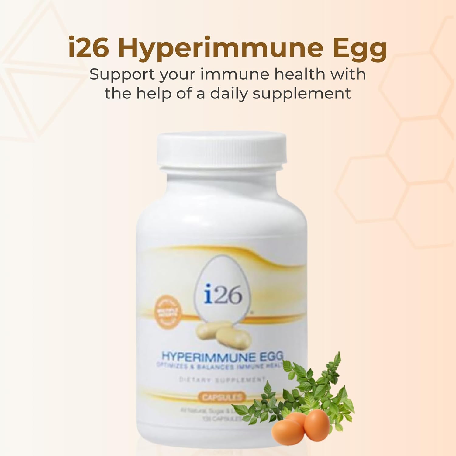 Youngevity I26® Hyperimmune Egg Capsules – Immune And Digestive Support – Hyperimmune Egg Powder Supplement – Non-Gmo, Gluten-Free, Lactose-Free, 135 Capsules