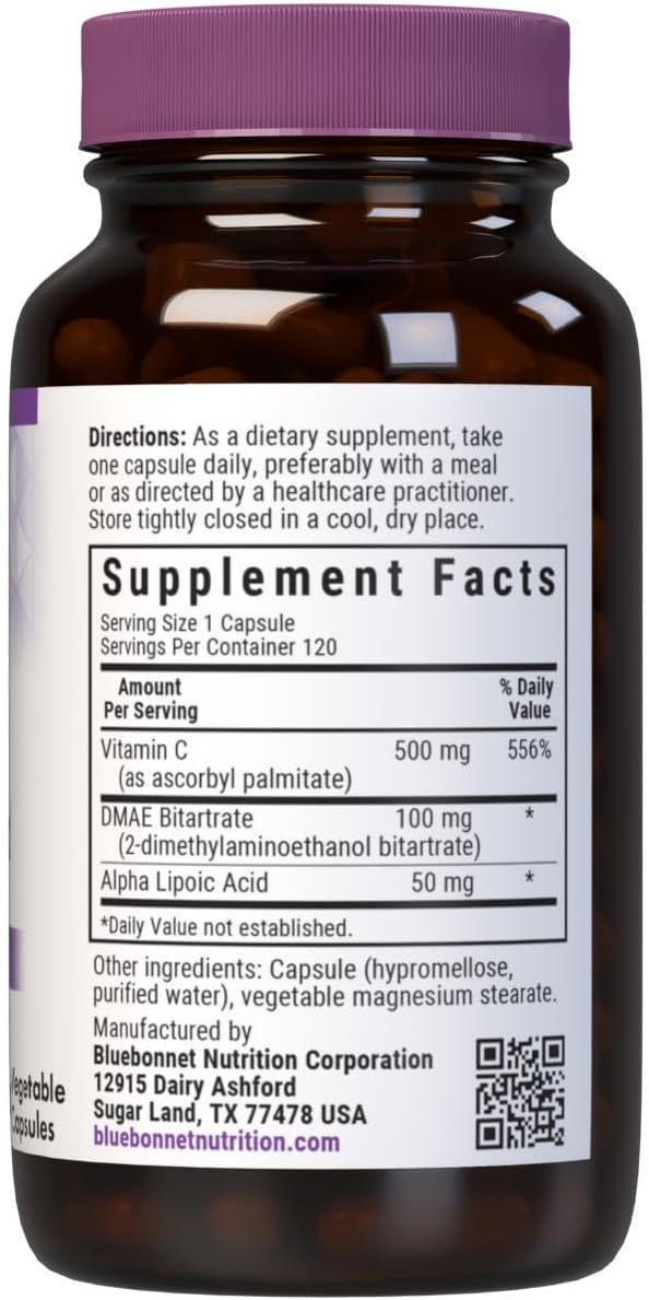 Bluebonnet Age-Less Skin Formula Capsules, White, Vegetable, 120 Count : Health & Household