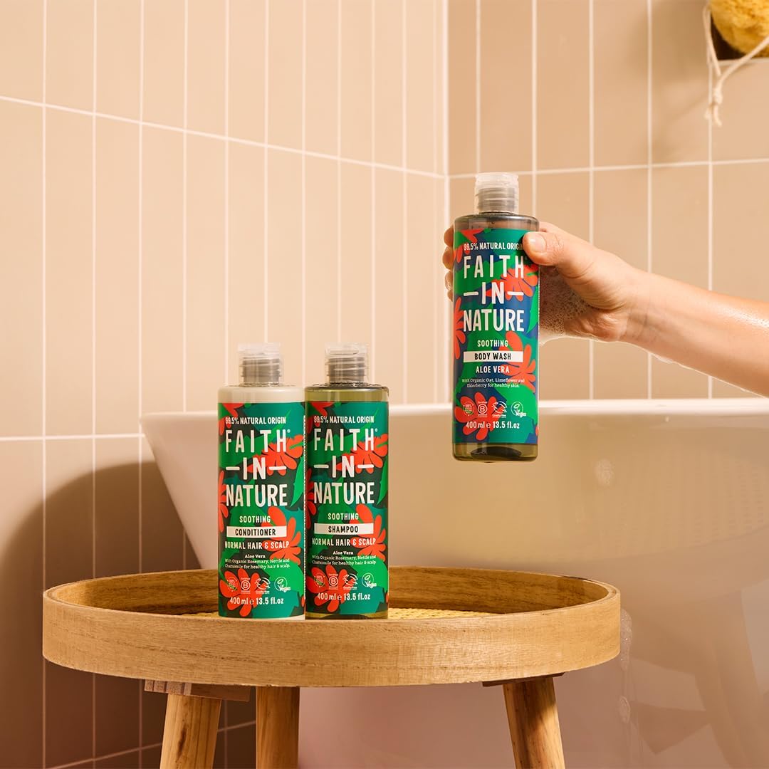 Faith In Nature Natural Aloe Vera Body Wash, Soothing Shower Gel, Vegan and Cruelty Free, No SLS or Parabens, 400 ml : Amazon.co.uk: Beauty