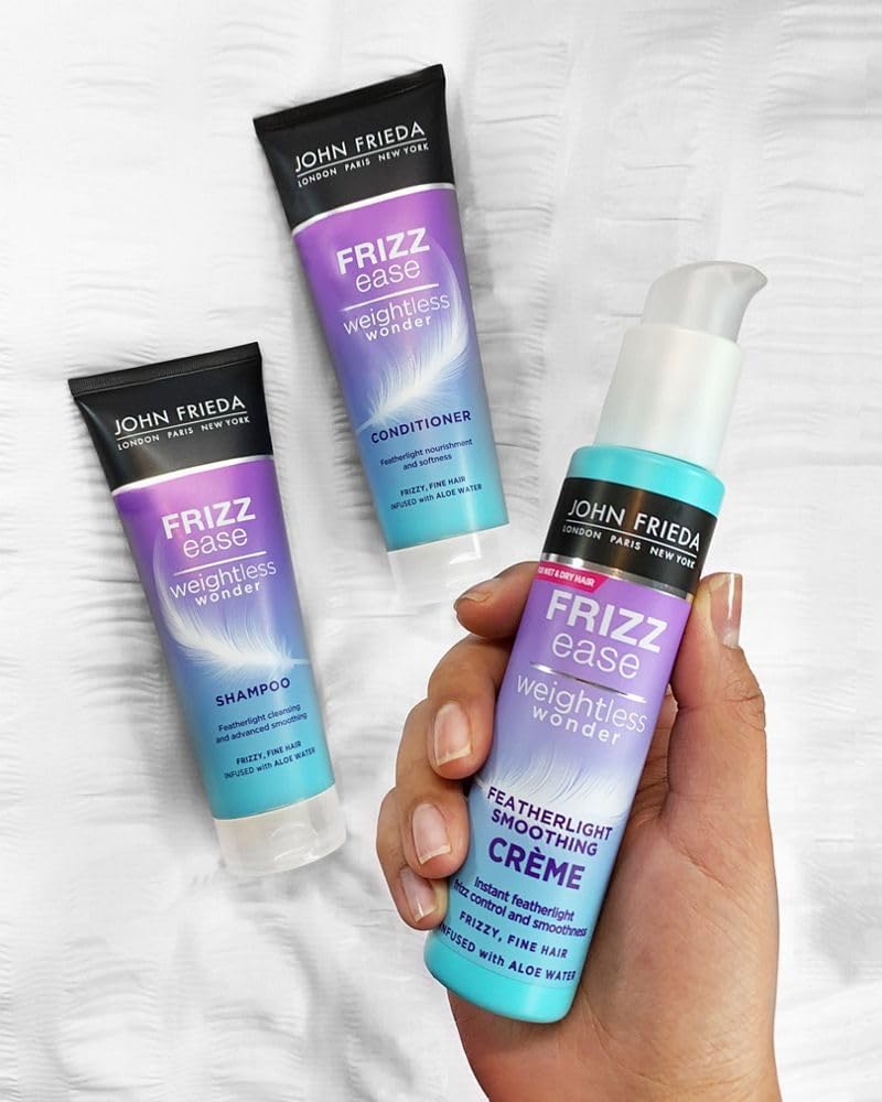 John Frieda Frizz Ease Weightless Wonder Featherlight Smoothing Creme for Frizzy, Fine Hair with Aloe Water, Frizz Control for Thin, Fine Hair, 100 ml (Pack of 2) : Amazon.co.uk: Beauty