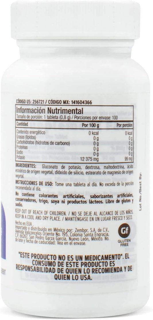 Gnc Potassium Gluconate 99Mg, 100 Tablets, Supports Normal Muscle Function