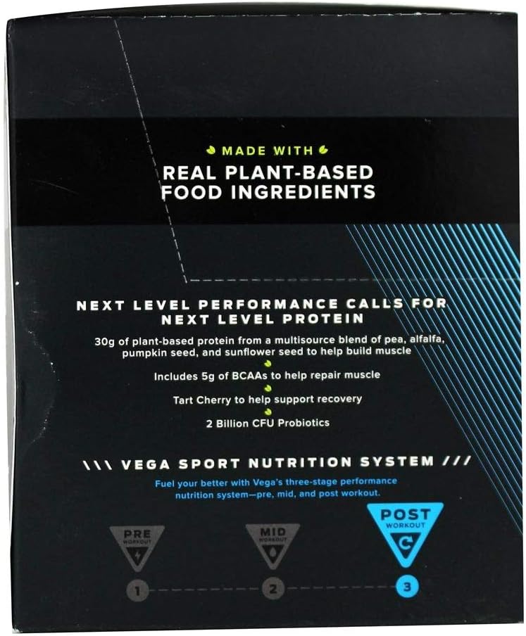 Vega Sport Premium Vegan Protein Powder, Vanilla - 30g Plant Based Protein, 5g BCAAs, Low Carb, Keto, Dairy Free, Gluten Free, Non GMO, Pea Protein for Adults, 12 x 1.6 oz Sachets (Packaging May Vary) : Health & Household