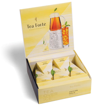 Tea Forte Iced Ceylon Gold Tea Over Ice, Pitcher-Size Iced Black Infusers, 5 Count (Pack Of 1)