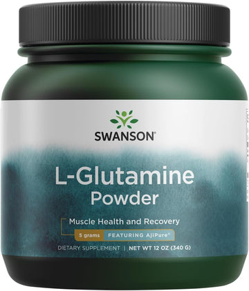 Swanson Amino Acid Ajipure L-Glutamine Powder 12 Ounce (340 G) Pwdr