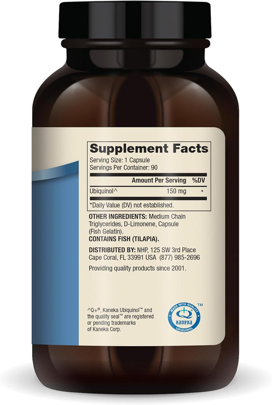 Dr. Mercola Ubiquinol - 150 Mg Ubiquinol - Supports Energy Production - Antioxidant Supplement - Non-Gmo, Gluten-Free & Soy-Free - 90 Capsules (90 Servings)
