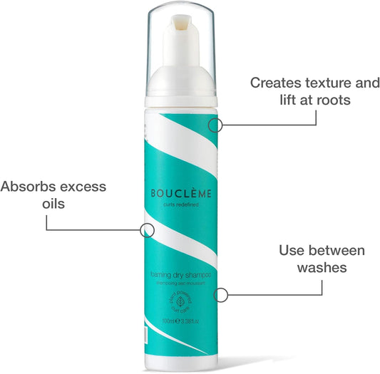 Bouclème - Foaming Dry Shampoo - Rinse Free Hair Solution - Alcohol Free - 97% Plant Powered And Vegan - 100Ml